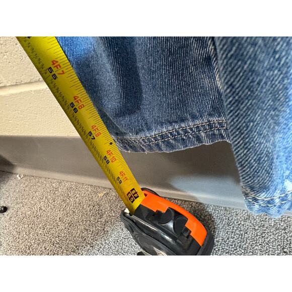 VINTAGE 90s Adriana Sport Overalls Womens Medium Blue Denim Painter Dungarees - Picture 4 of 6